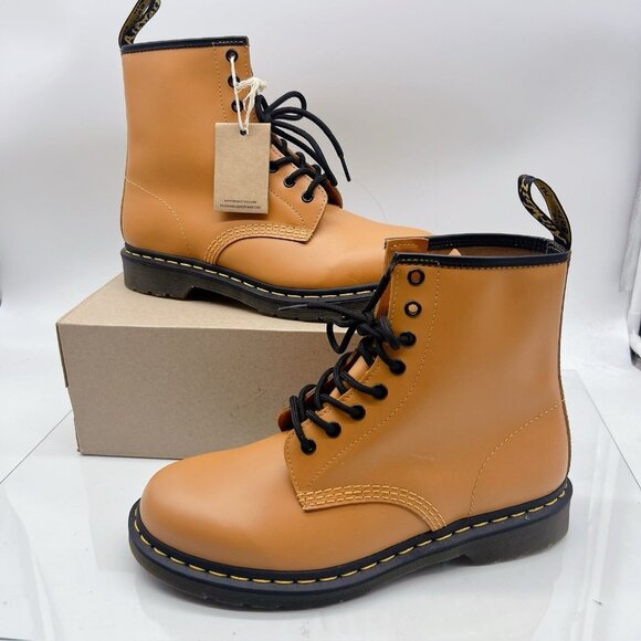 Dr. Martens 27139 Pumpkin Orange Smooth Leather Boot Mens US 10, Womens US 11 - Picture 1 of 12